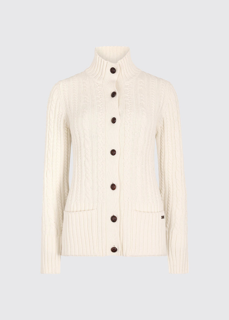 Ardrahan Women’s fisherman cardigan - Oyster