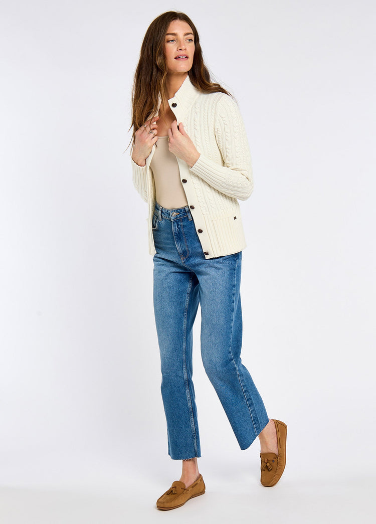 Ardrahan Women’s fisherman cardigan - Oyster