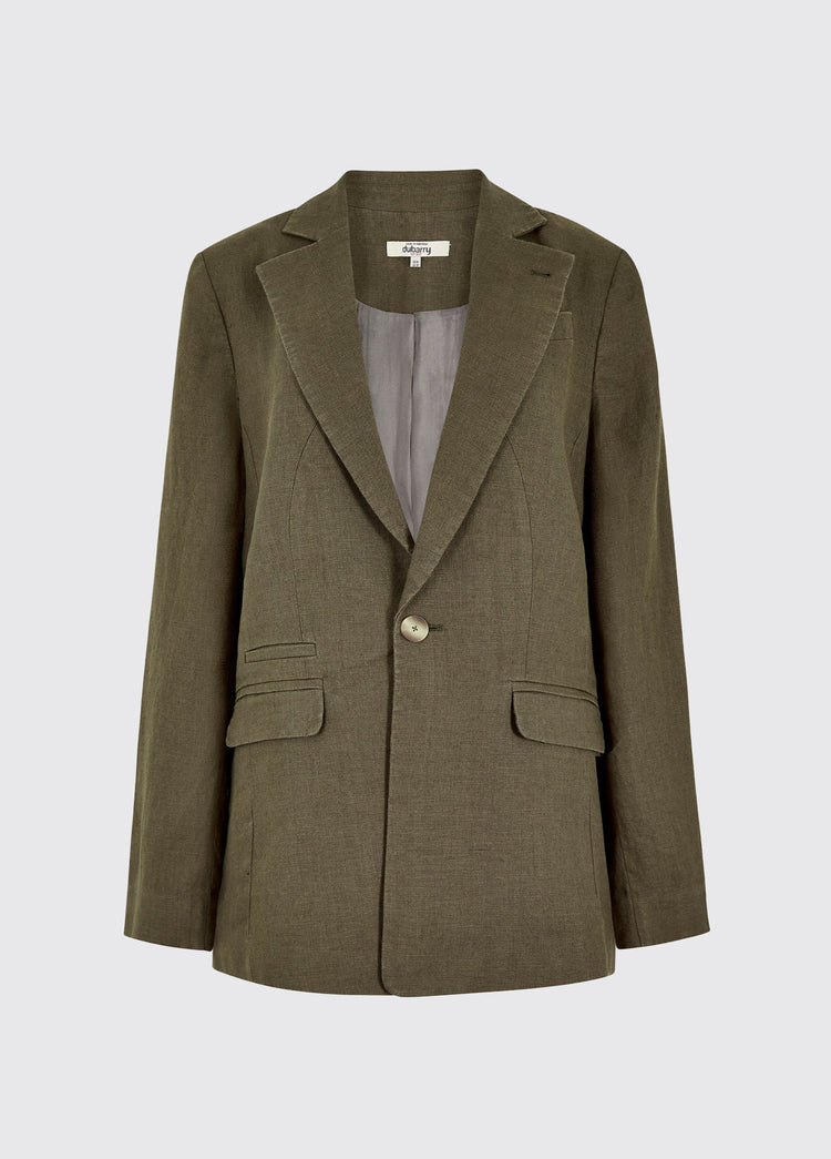 Avonlea Women’ tailored linen jacket - Khaki