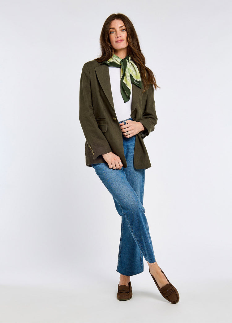Avonlea Women’ tailored linen jacket - Khaki