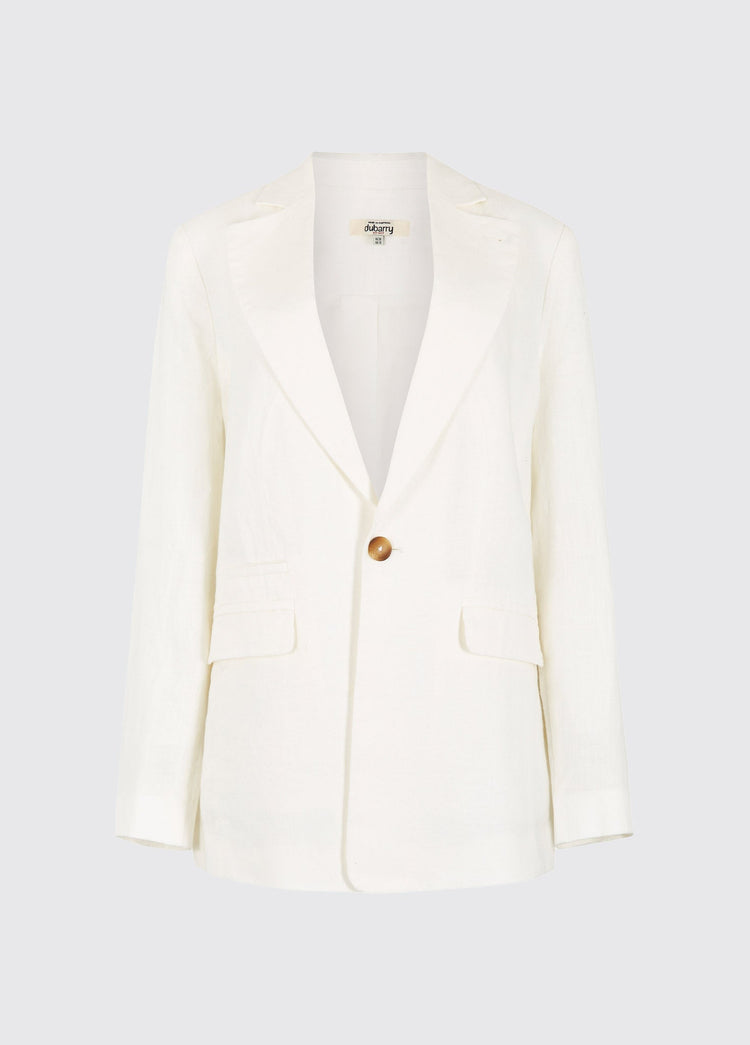 Avonlea Women’ tailored linen jacket - White