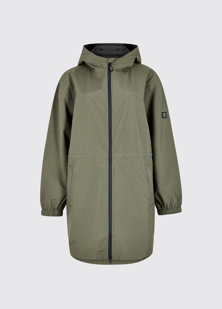 Brookside Women’s hooded rain mac - Kelp