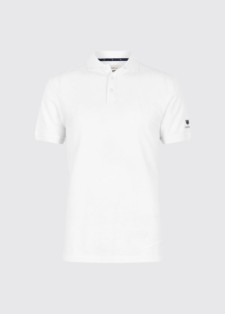 Jennings Men’s cotton pique polo- White