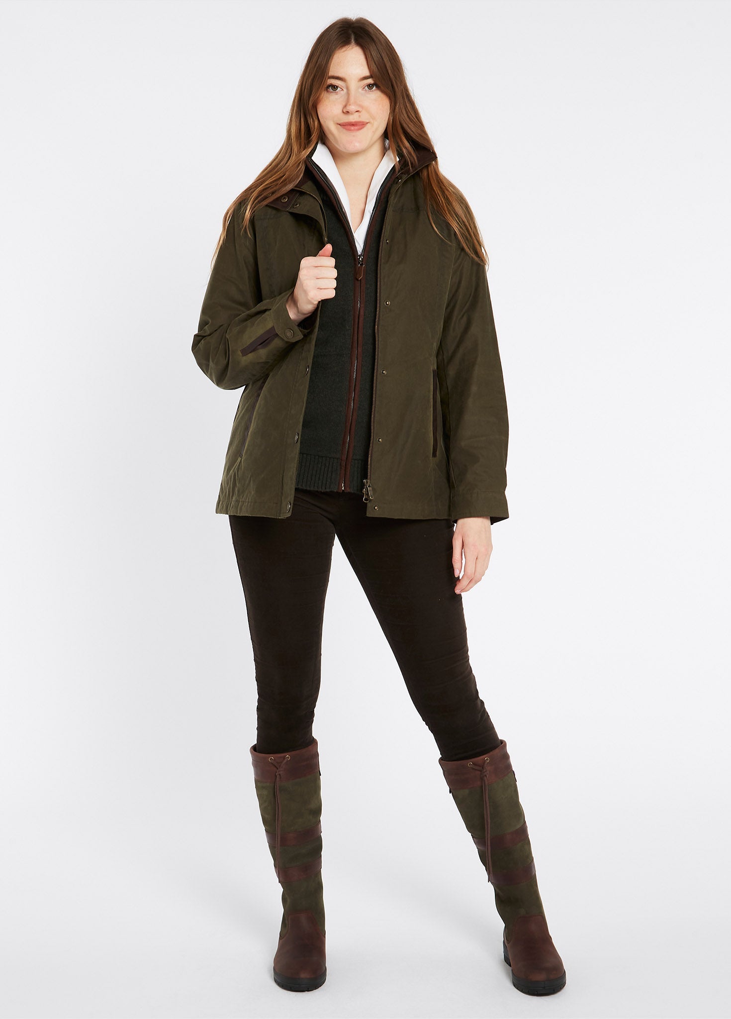 Mountrath Ladies Wax Cotton Jacket - Fennel