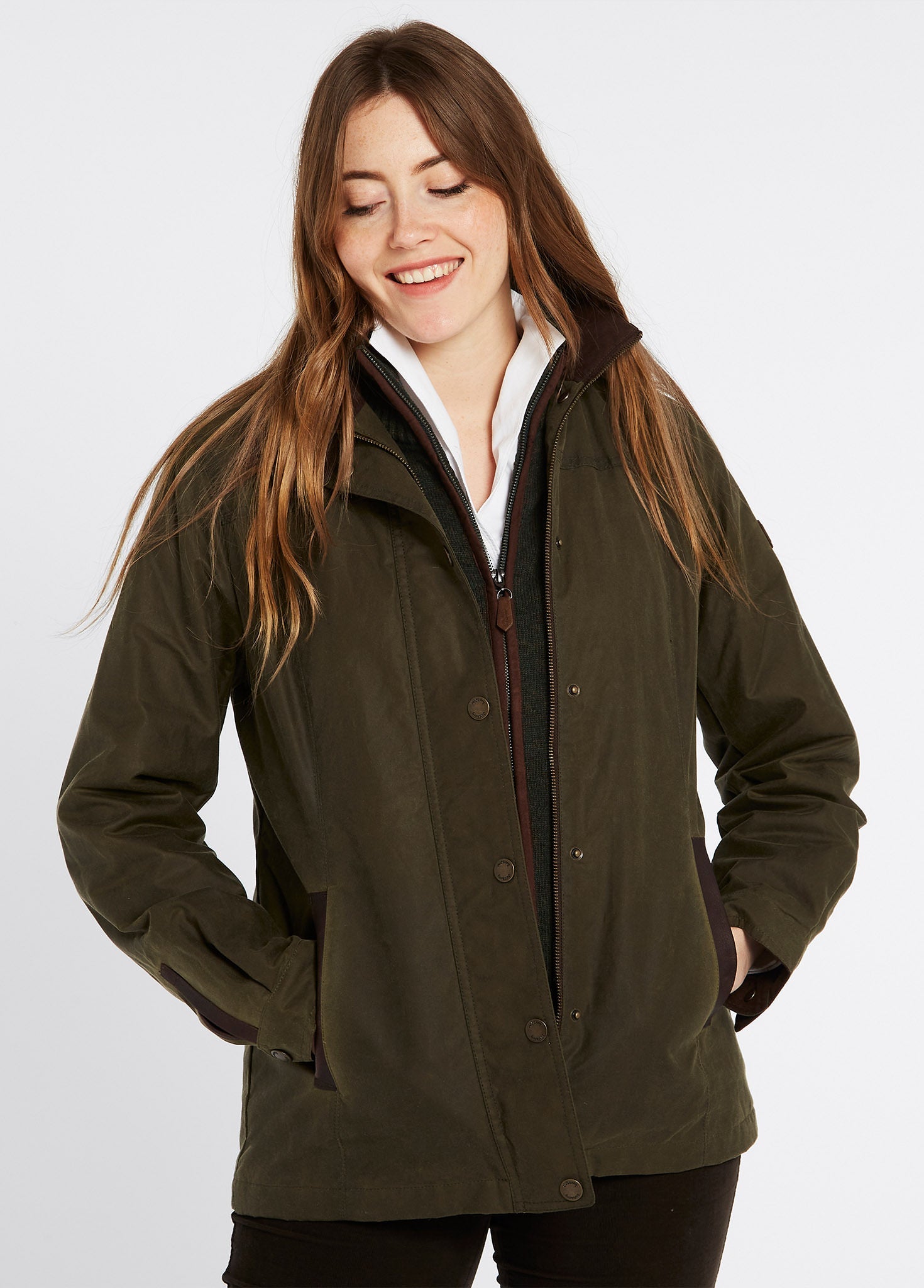 Mountrath Ladies Wax Cotton Jacket - Fennel