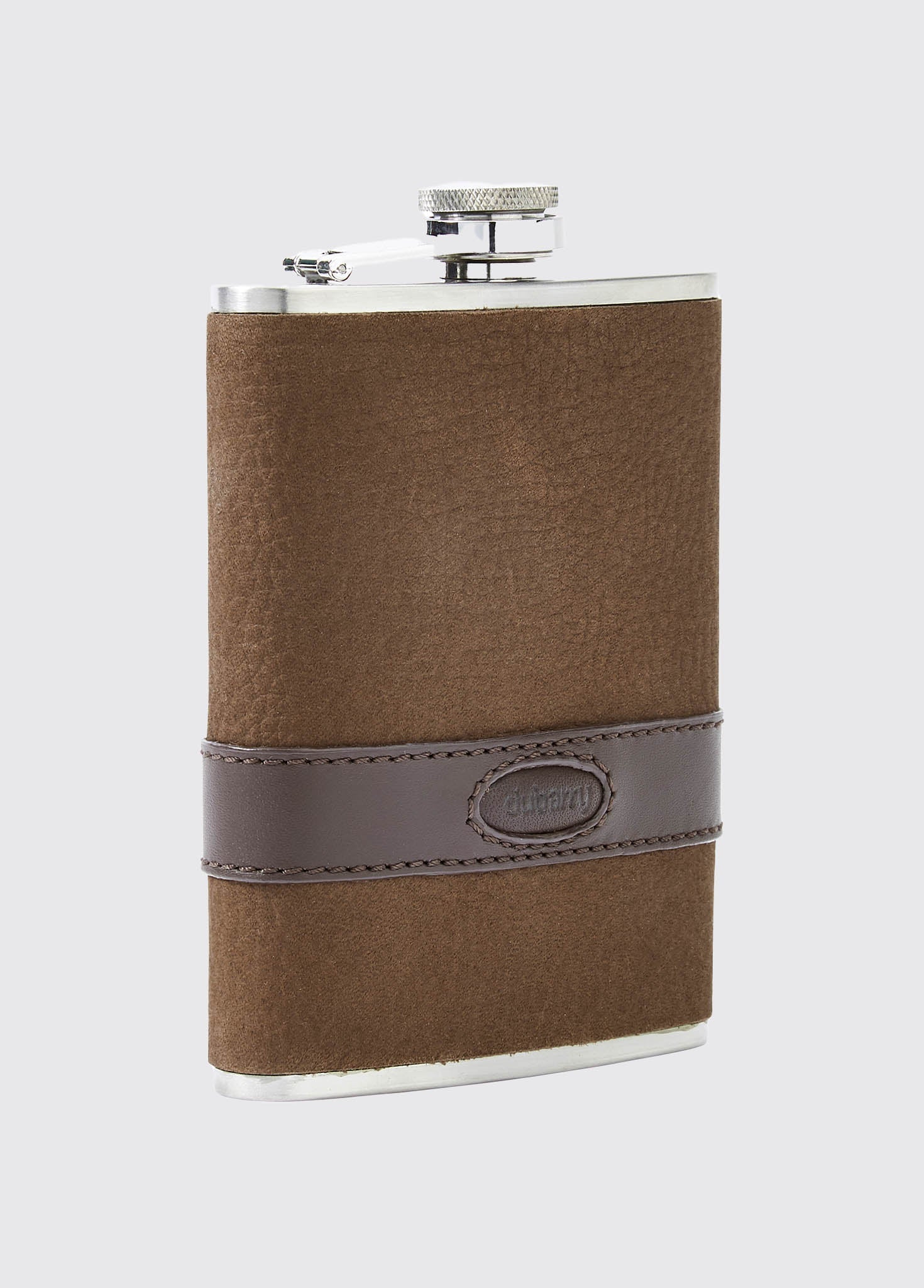 Rugby Mens Hipflask - Walnut