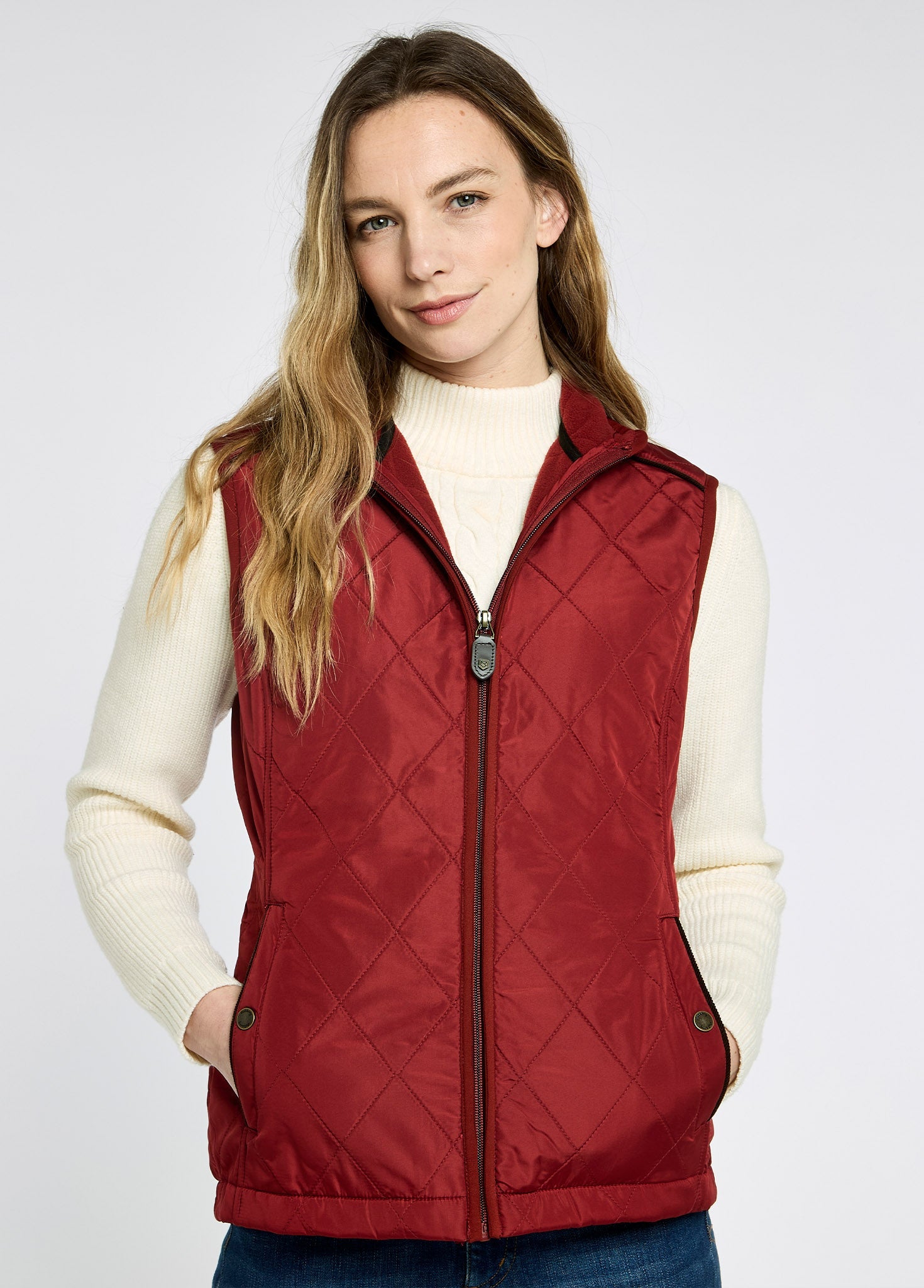 Heywood Quilted Gilet - Red Pepper