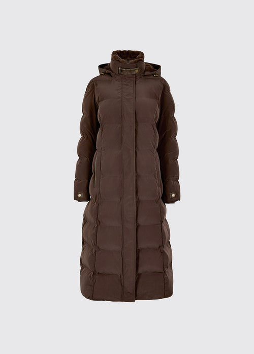 Aldborough Women's full length technical down jacket - Mahogany