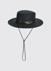 Castlejordan Wax cotton brimmed hat - Navy