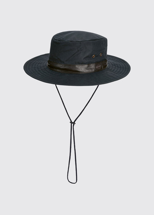 Castlejordan Wax cotton brimmed hat - Navy