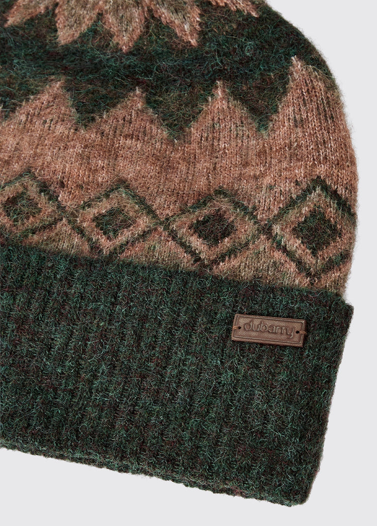 Coolroe Knitted bobble hat - Olive Multi