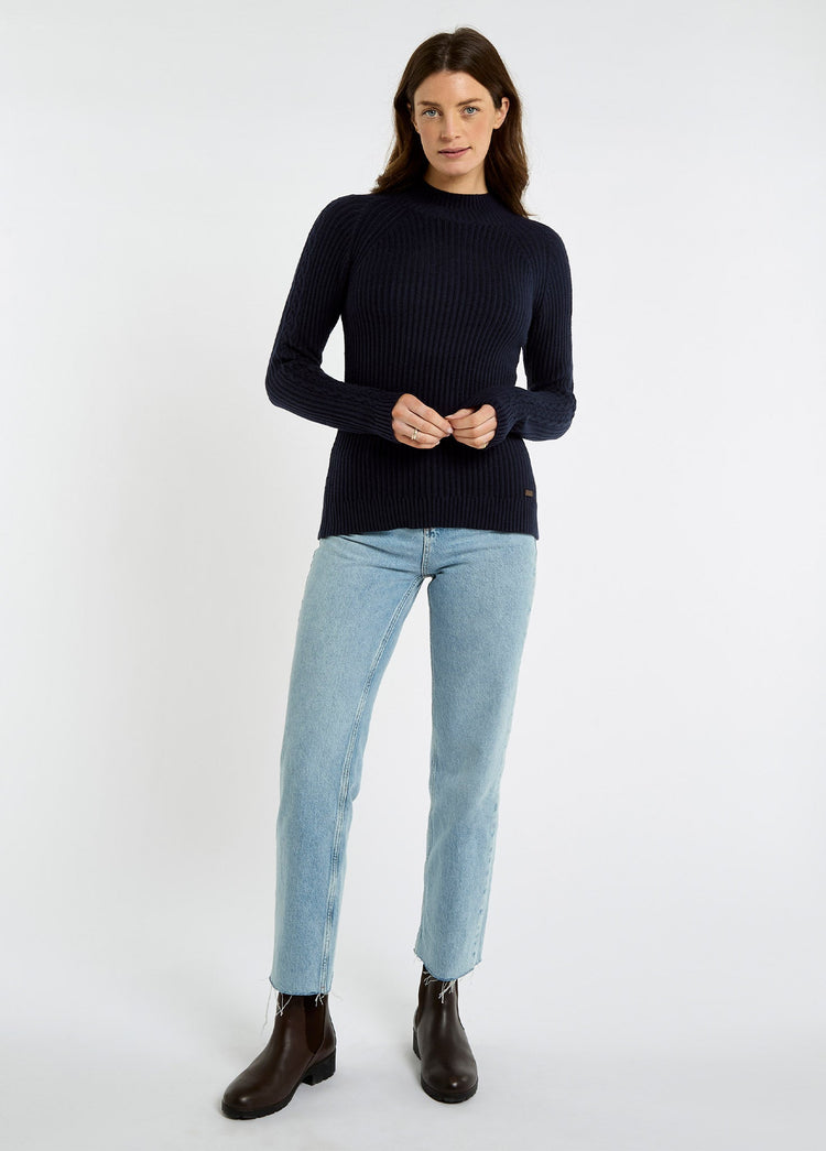 Corcoran Women’s rib-knit sweater - Navy