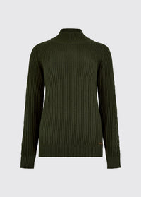 Corcoran Women’s rib-knit sweater - Olive