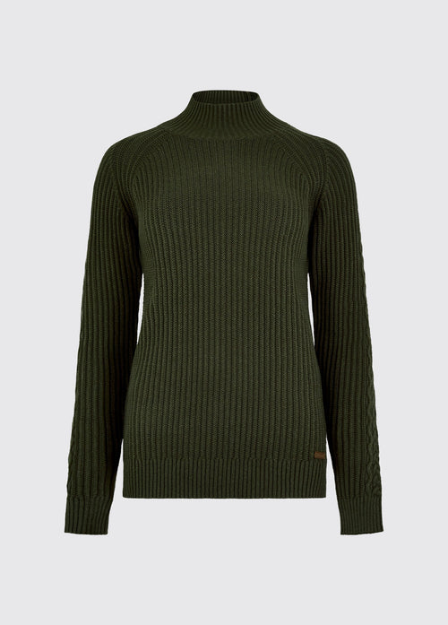 Corcoran Women’s rib-knit sweater - Olive