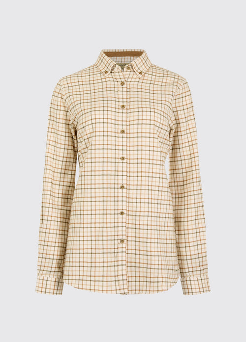 Cornflower Women’s tattersall shirt - Ochre