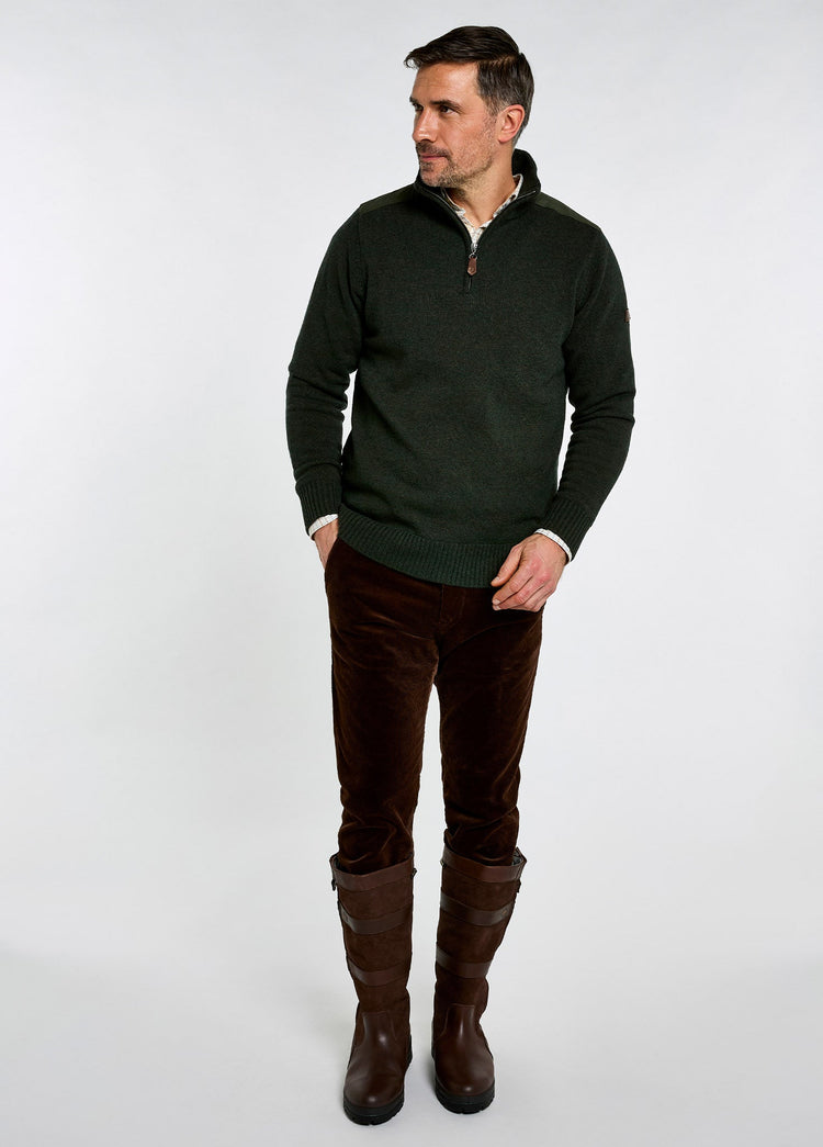 Doherty Men’s zip neck sweater - Olive