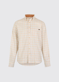Drumcar Men's Tattersall Check Shirt - Ochre
