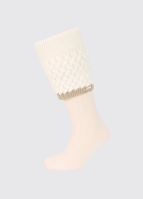 Grange Cable knit socks - Cream