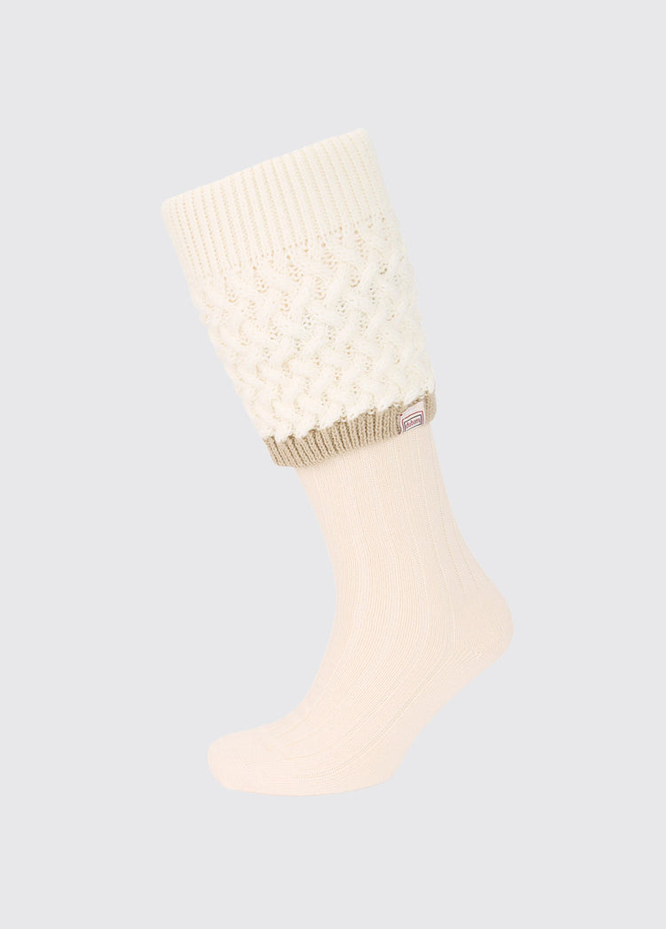 Grange Cable knit socks - Cream