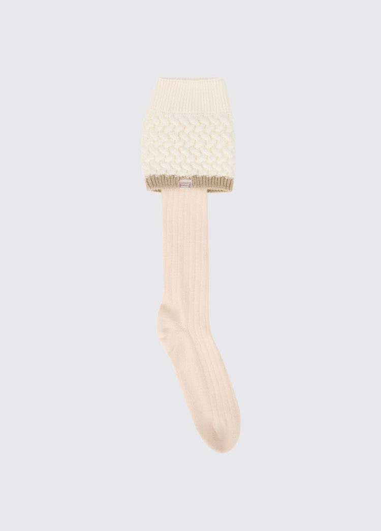 Grange Cable knit socks - Cream