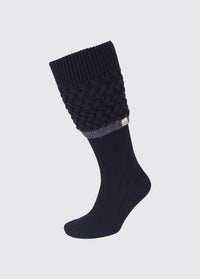 Grange Cable knit socks - Navy