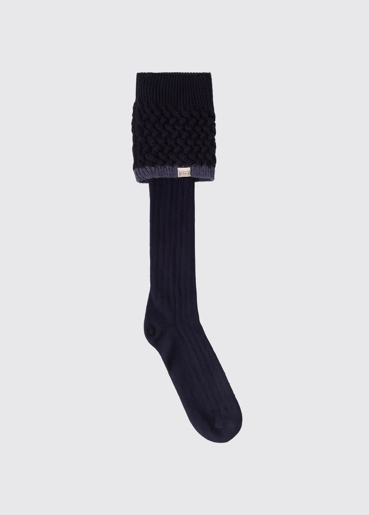 Grange Cable knit socks - Navy