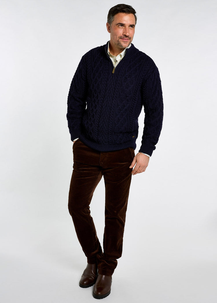Henihan Men’s ¼ zip neck sweater - Navy