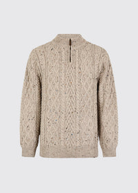 Henihan Men’s ¼ zip neck sweater - Oatmeal