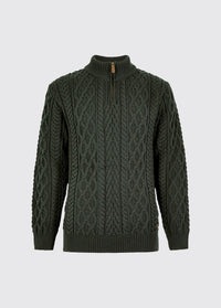 Henihan Men’s ¼ zip neck sweater - Olive