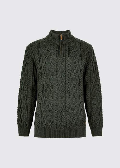 Henihan Men’s ¼ zip neck sweater - Olive