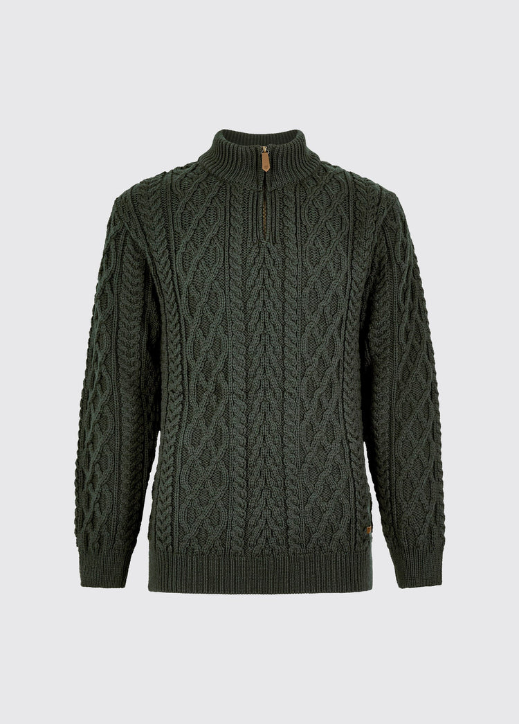 Henihan Men’s ¼ zip neck sweater - Olive