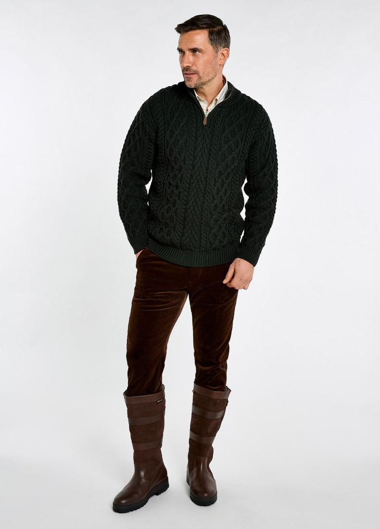 Henihan Men’s ¼ zip neck sweater - Olive
