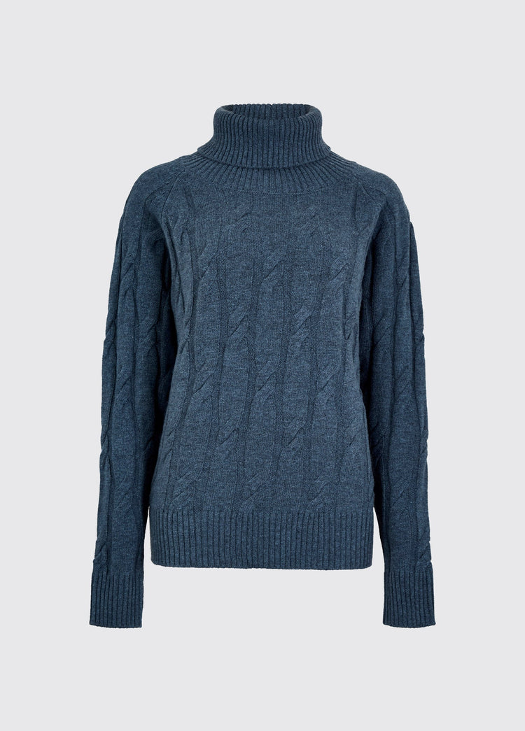 Hennessy Women’s roll neck sweater - Indigo