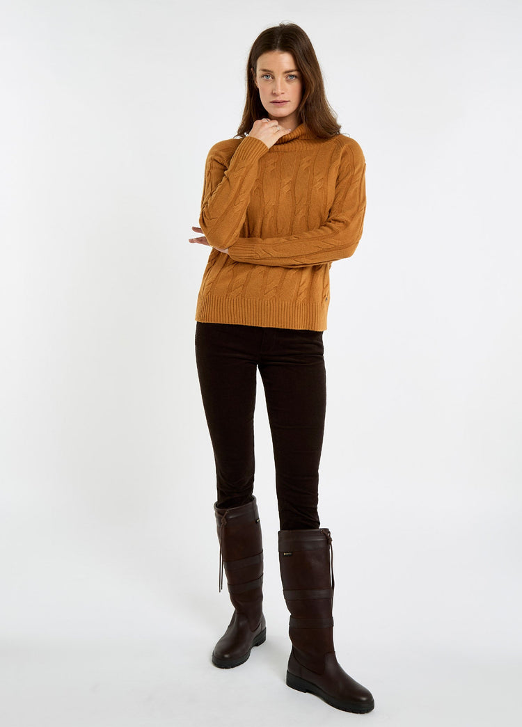 Hennessy Women’s roll neck sweater - Ochre