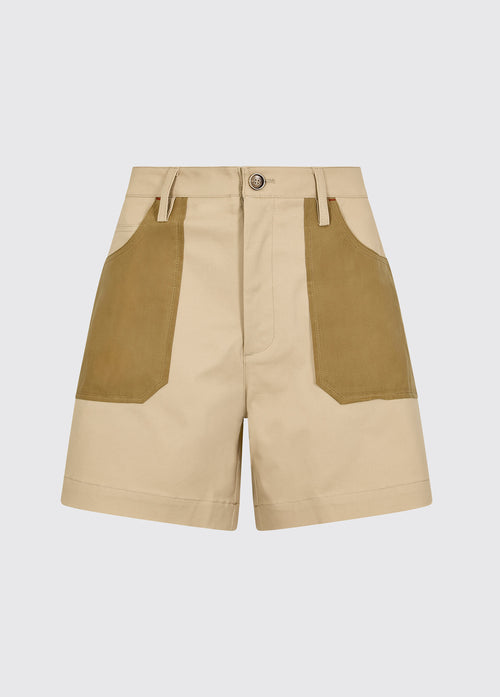 Hyland shorts with wax cotton combo - Sand