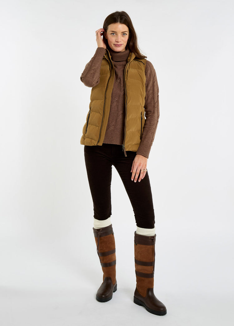 Kilcarey Women’s quilted gilet - Ochre