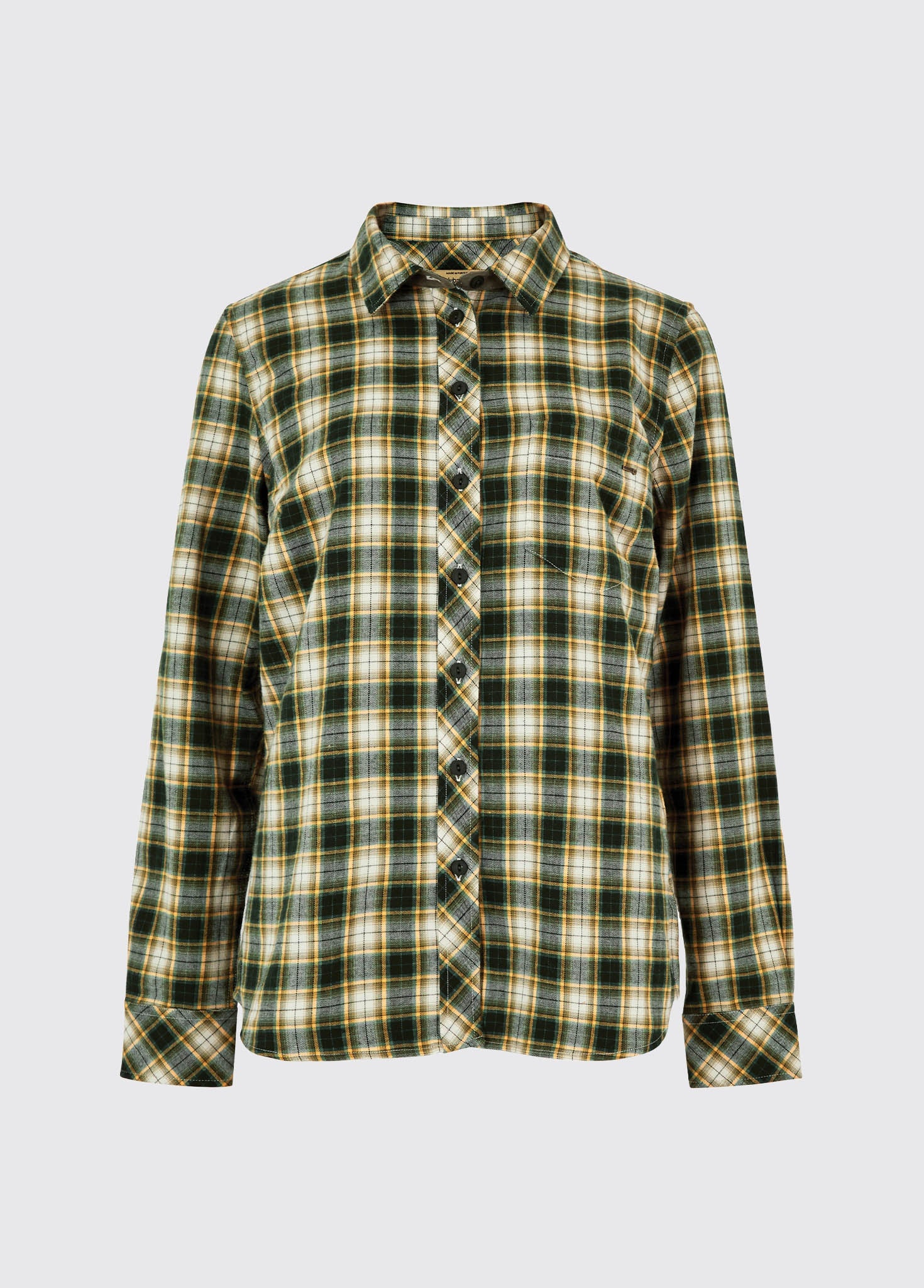 【oan】Travia check shirt ladies-check-shirt-olive-