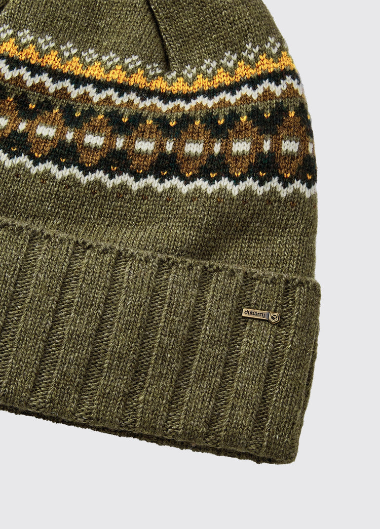 Kilcormac Ladies Knitted Hat - Dusky Green