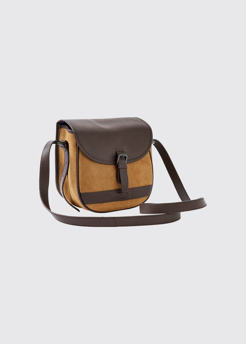 Clara Ladies Leather Saddle bag - Brown