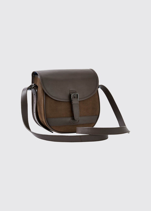 Clara Ladies Leather Saddle bag - Walnut