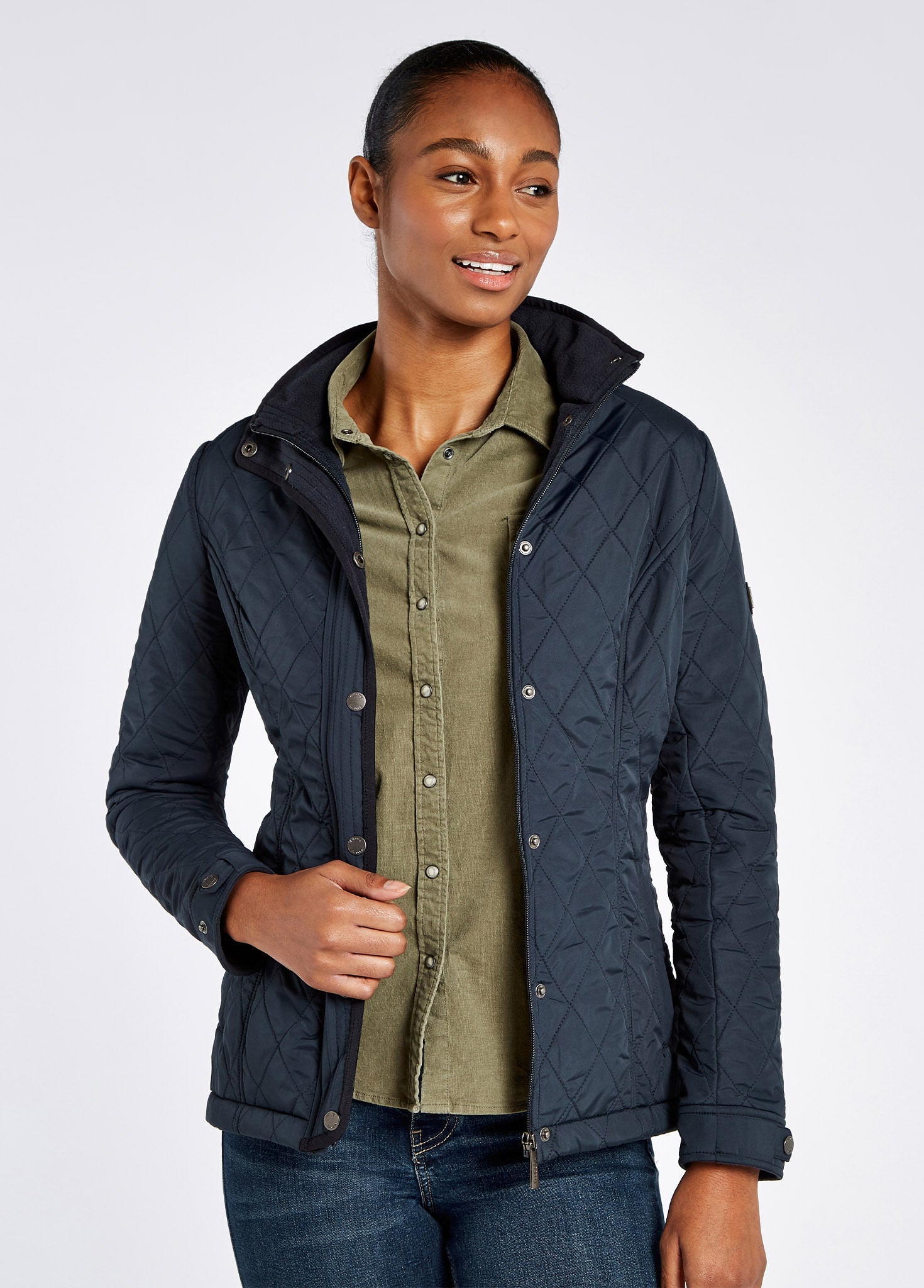 Ladies blue quilted jacket online