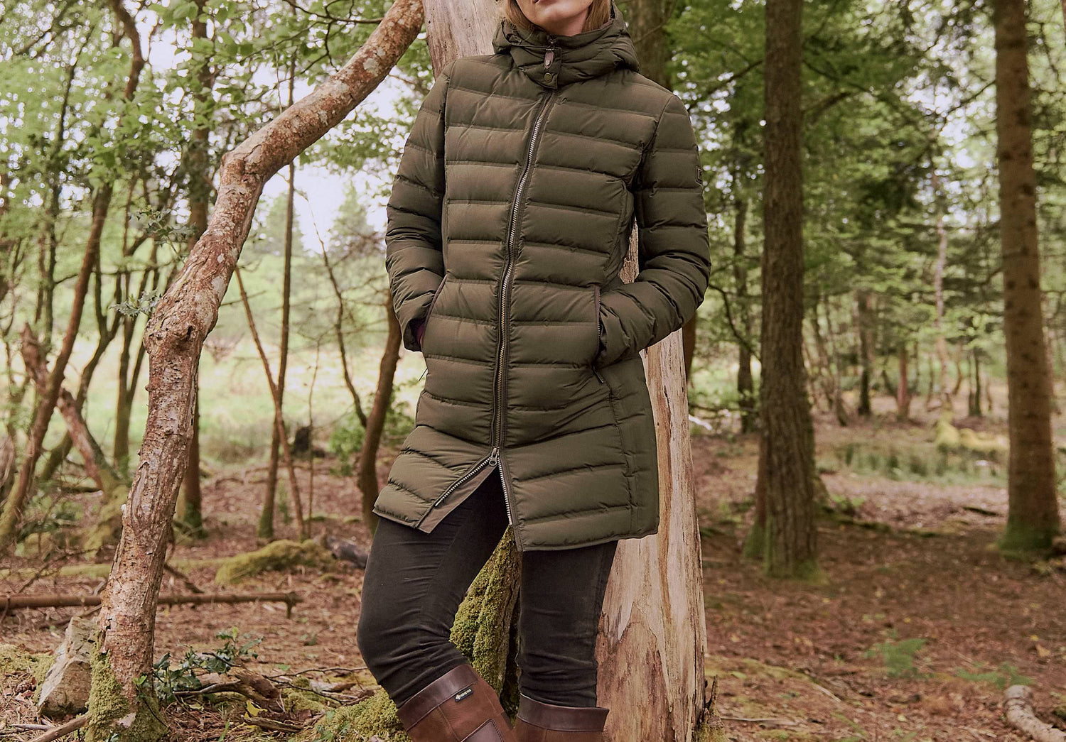 Ballybrophy Quilted Jacket Olive