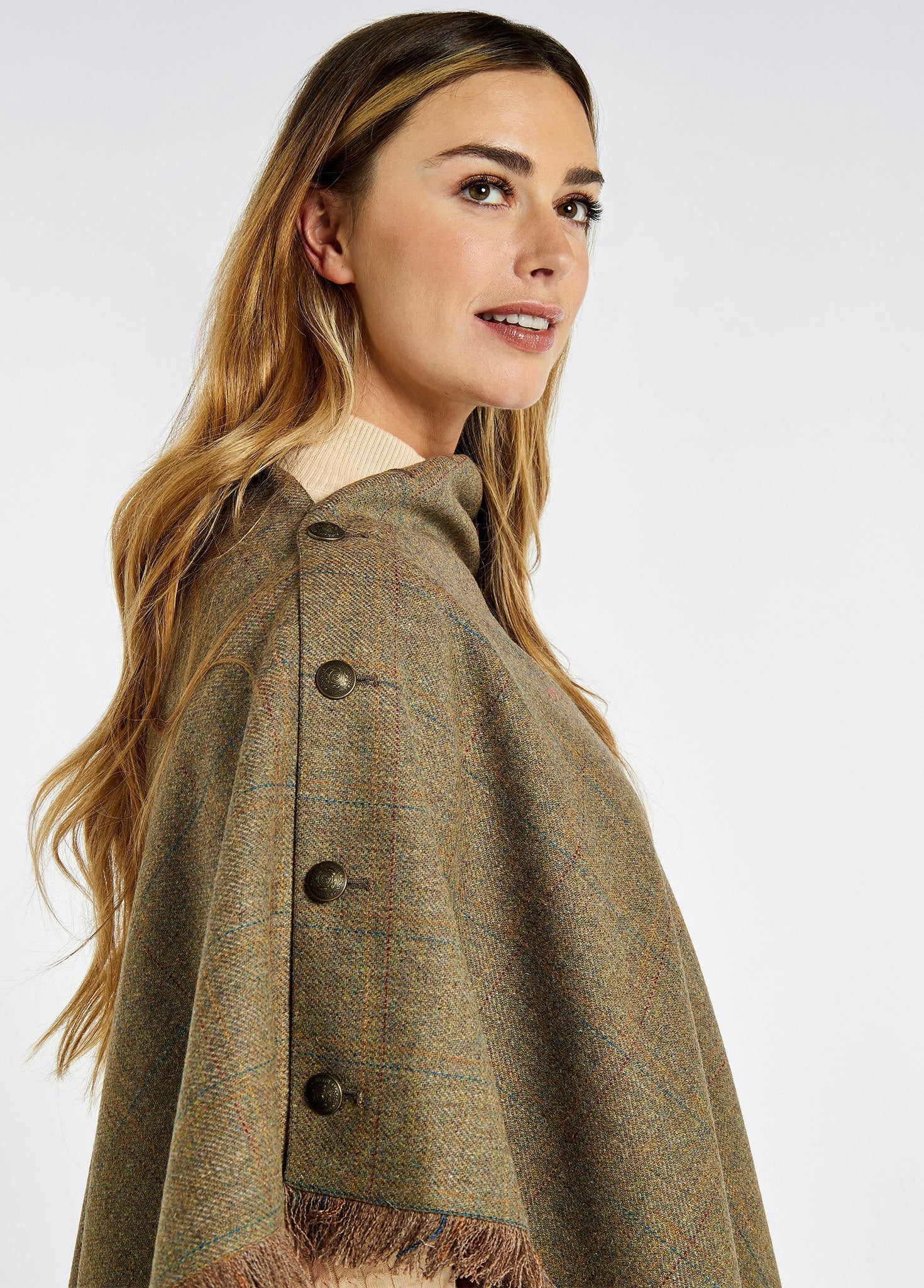 A*O様 Tweed cape / feuille Hazelwood Tweed Poncho - Burren