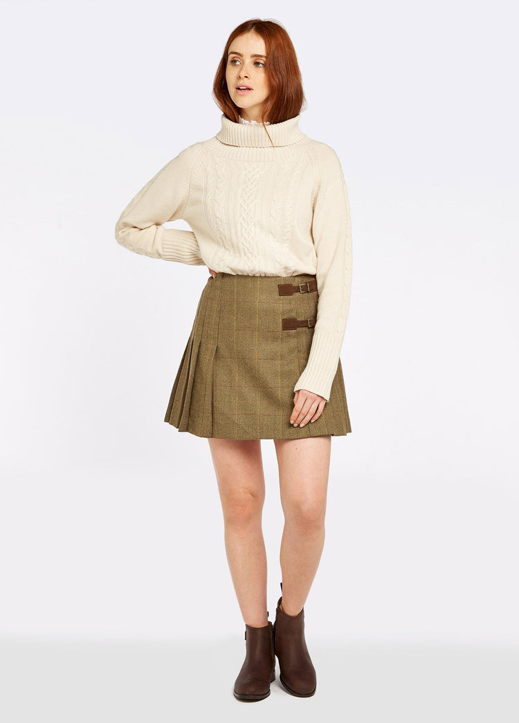 Blossom Tweed Skirt - Elm