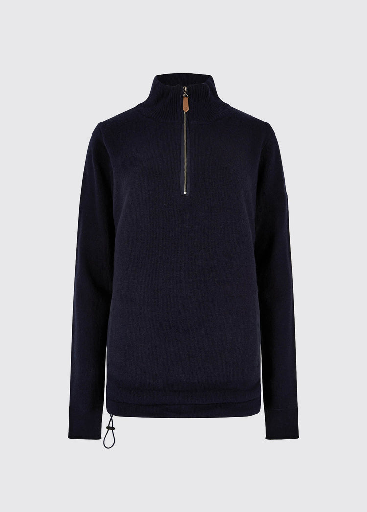 Morrisey Zip Neck Sweater - Navy