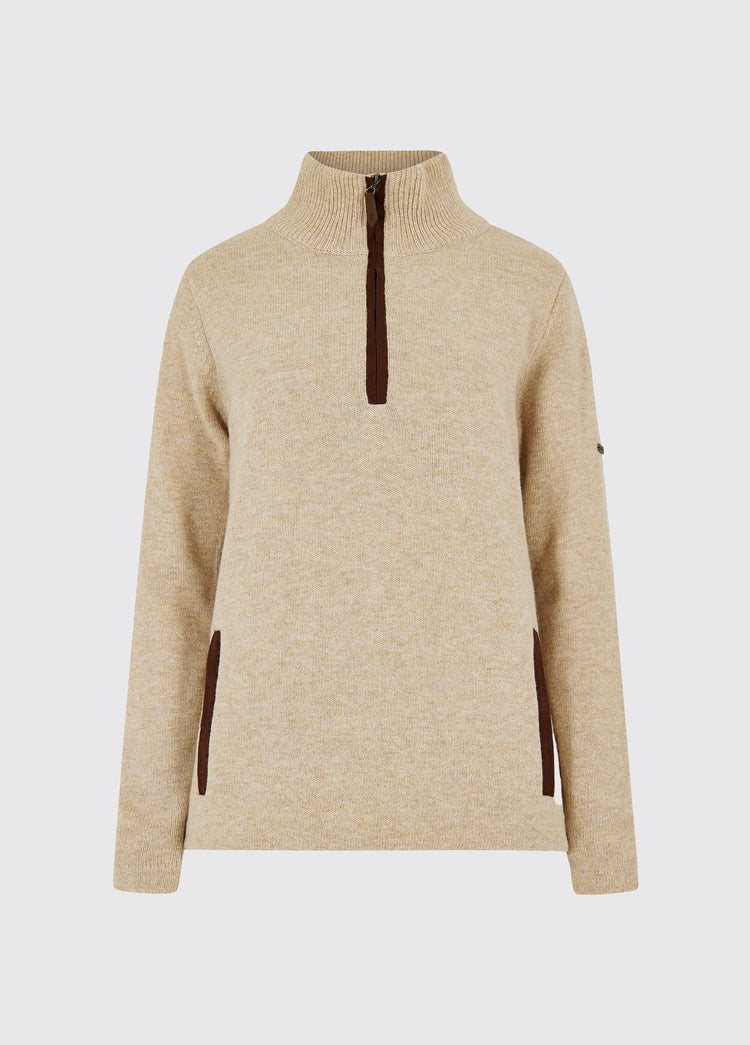 Morrisey Zip Neck Sweater - Oat