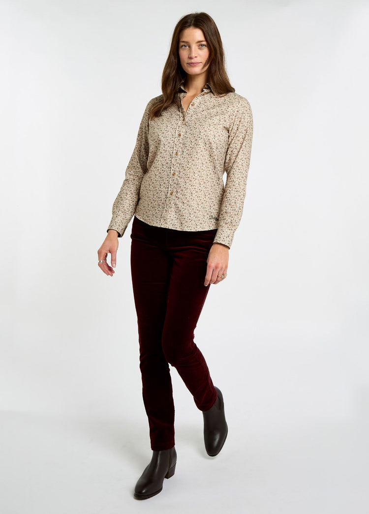 Lavender Women’s cotton shirt - Cream