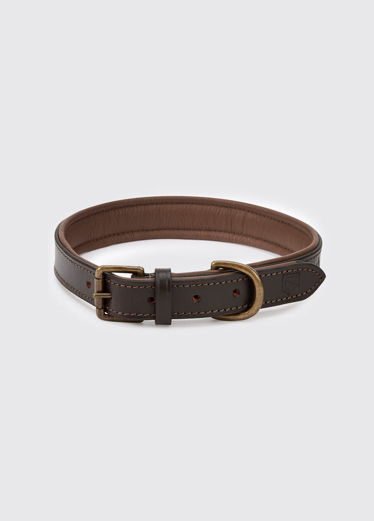 AXEL Leather dog collar - Mahogany