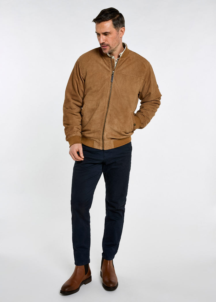 Marblehill Men’s goat suede jacket - Tan