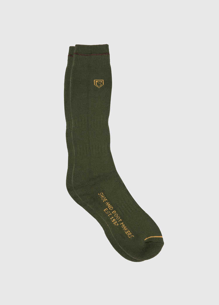 Short Mens Boot Socks - Olive